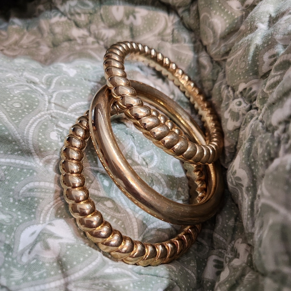 3 Gold Colored Bangles